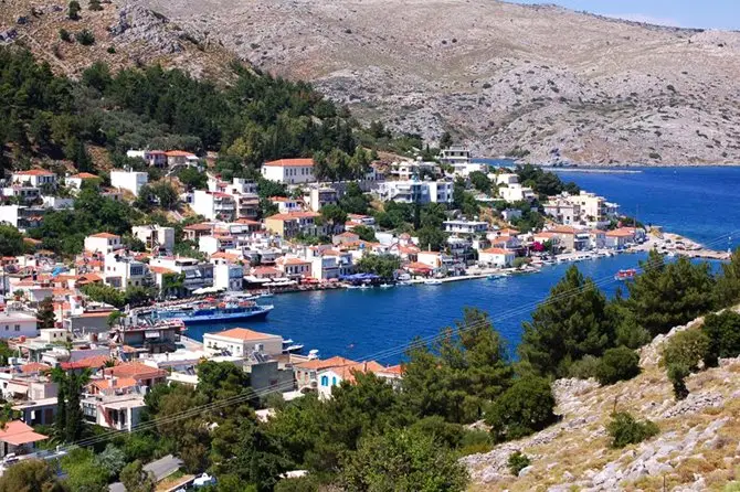 Traditional village and coastal scenery in Chios